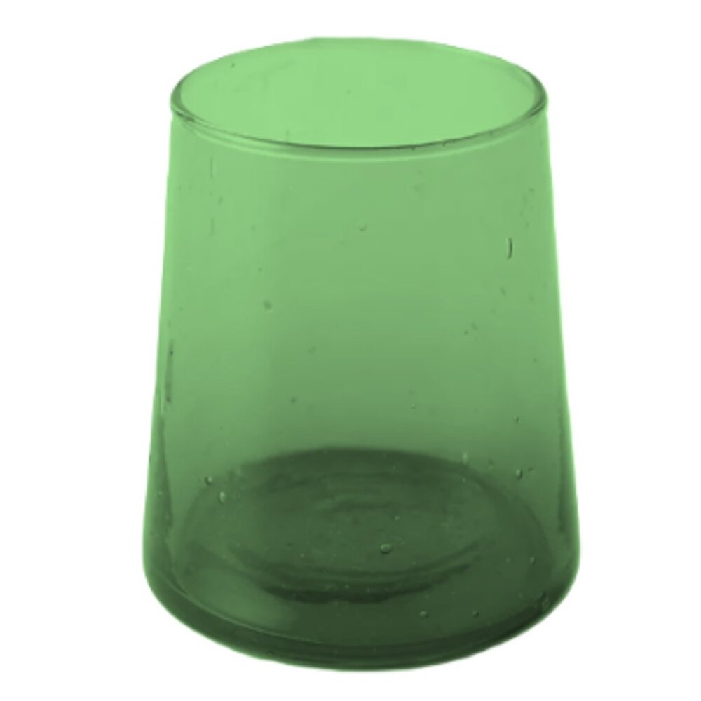 Anthropologie Macerio Green Glass Tumblers (Set of 6)